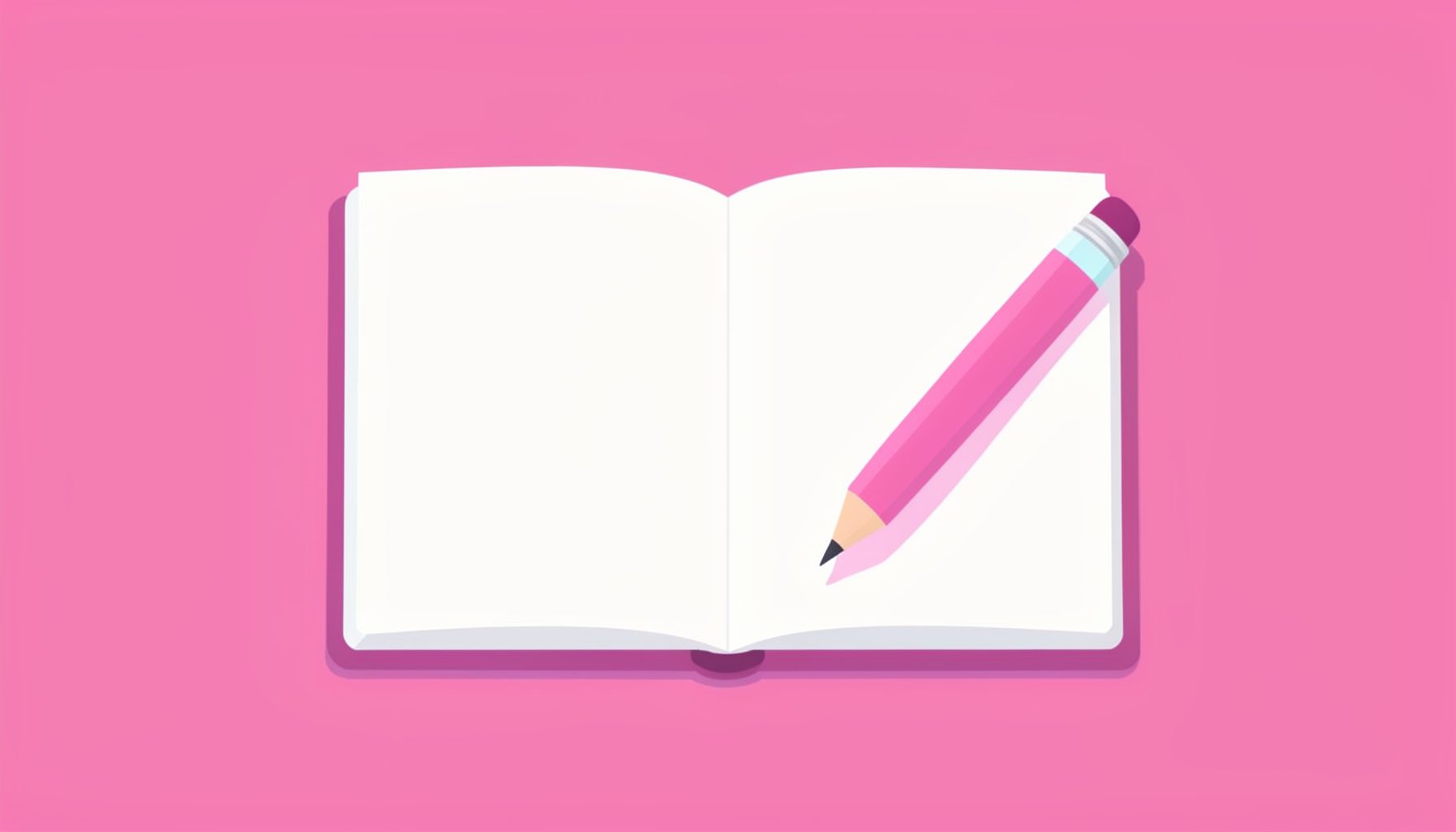 Open notebook with pen in soft pastel tones